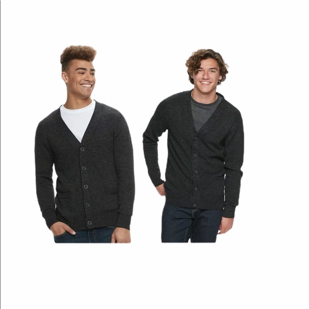 Men’s Urban Pipeline S Small 34 - 36 Cardigan Sweater Navy Blue Long Sleeve NWT - Picture 2 of 8